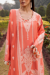 3 Piece Embroidered Lawn Suit with Embroidered Denting Dupatta DN-62031