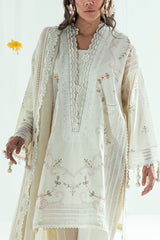 3 Piece Embroidered Lawn Suit with Embroidered Denting Dupatta DN-62036