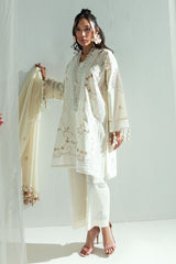 3 Piece Embroidered Lawn Suit with Embroidered Denting Dupatta DN-62036