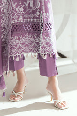 3 Piece Embroidered Lawn Suit with Embroidered Denting Dupatta DN-52025