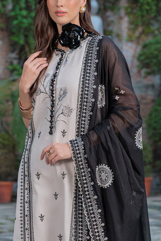 3 Piece Embroidered Lawn Suit with Embroidered Denting Dupatta DN-52046