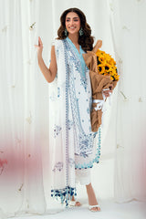 3 Piece Embroidered Lawn Suit with Embroidered Denting Dupatta DN-62011