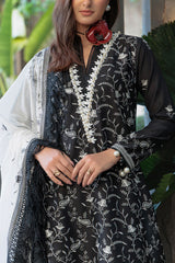 3 Piece Embroidered Lawn Suit with Embroidered Denting Dupatta DN-62015