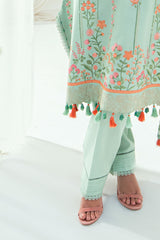3 Piece Embroidered Lawn Suit with Embroidered Denting Dupatta DN-62026