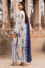 3 Piece Printed Lawn Suit with Embroidered Denting Dupatta and Printed Trouser DN-62012