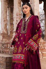 3 Piece Printed Lawn Suit with Embroidered Denting Dupatta and Printed Trouser DN-62013