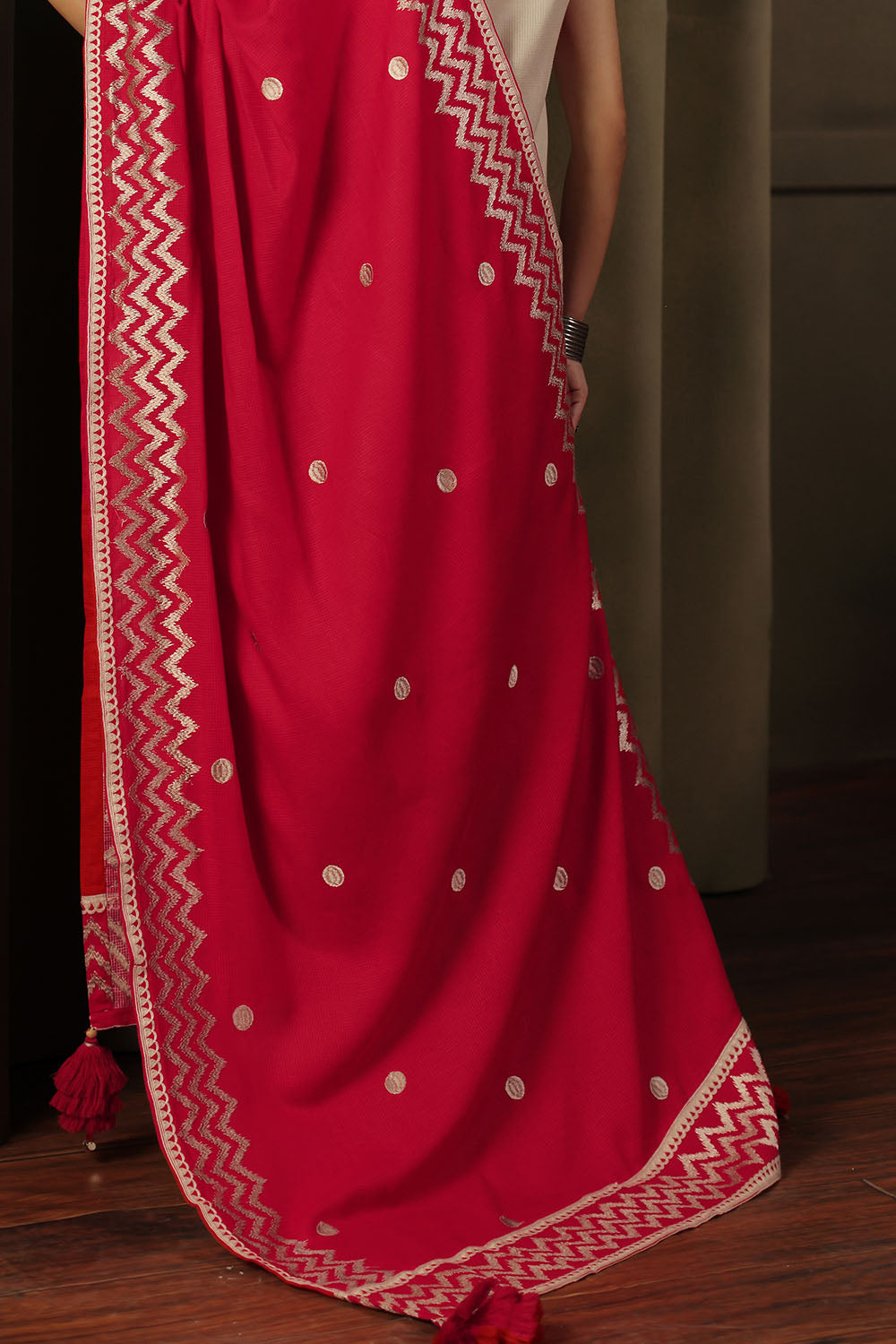 3 Piece Embroidered Linen Stripe Suit