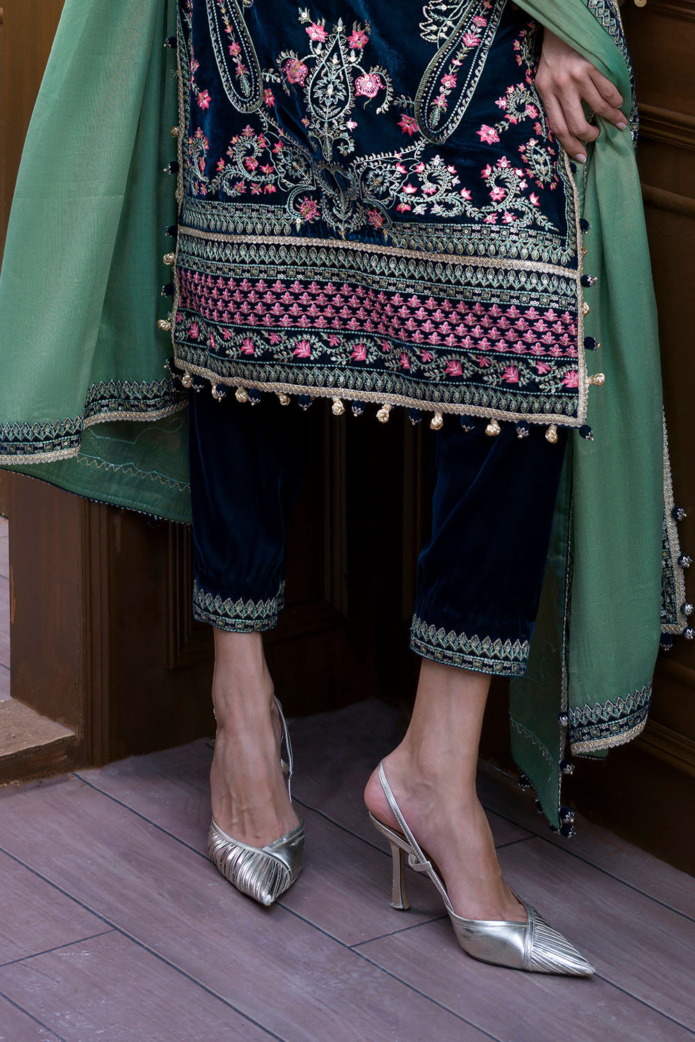 3 Piece Embroidered Suit