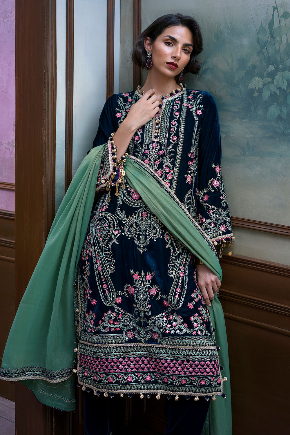 3 Piece Embroidered Suit
