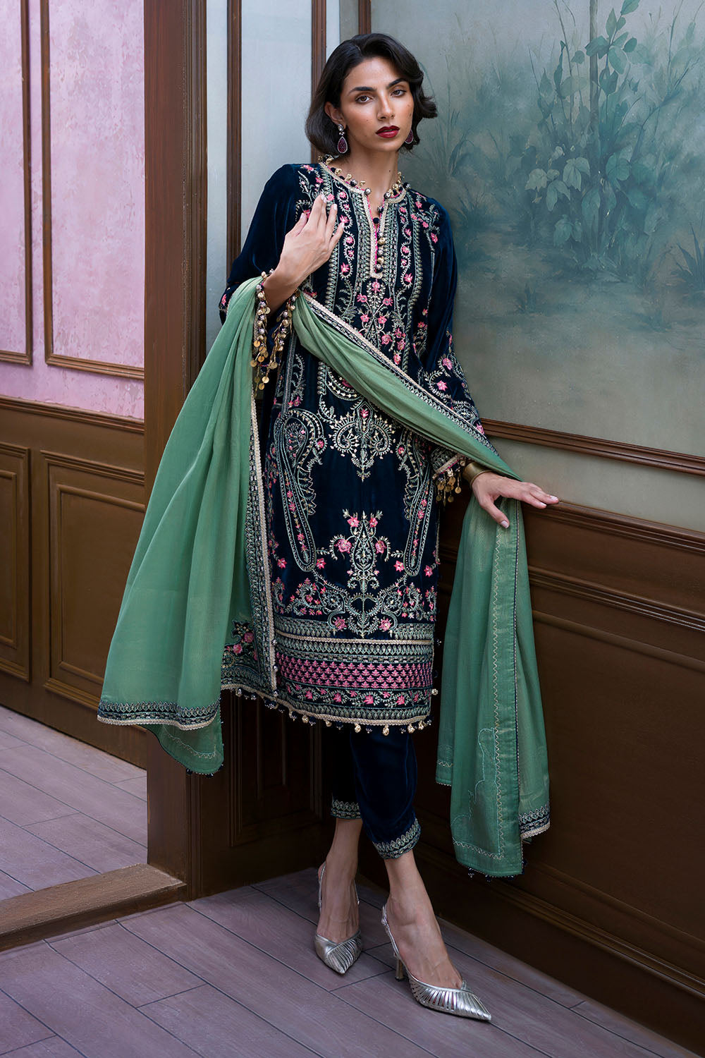 3 Piece Embroidered Suit