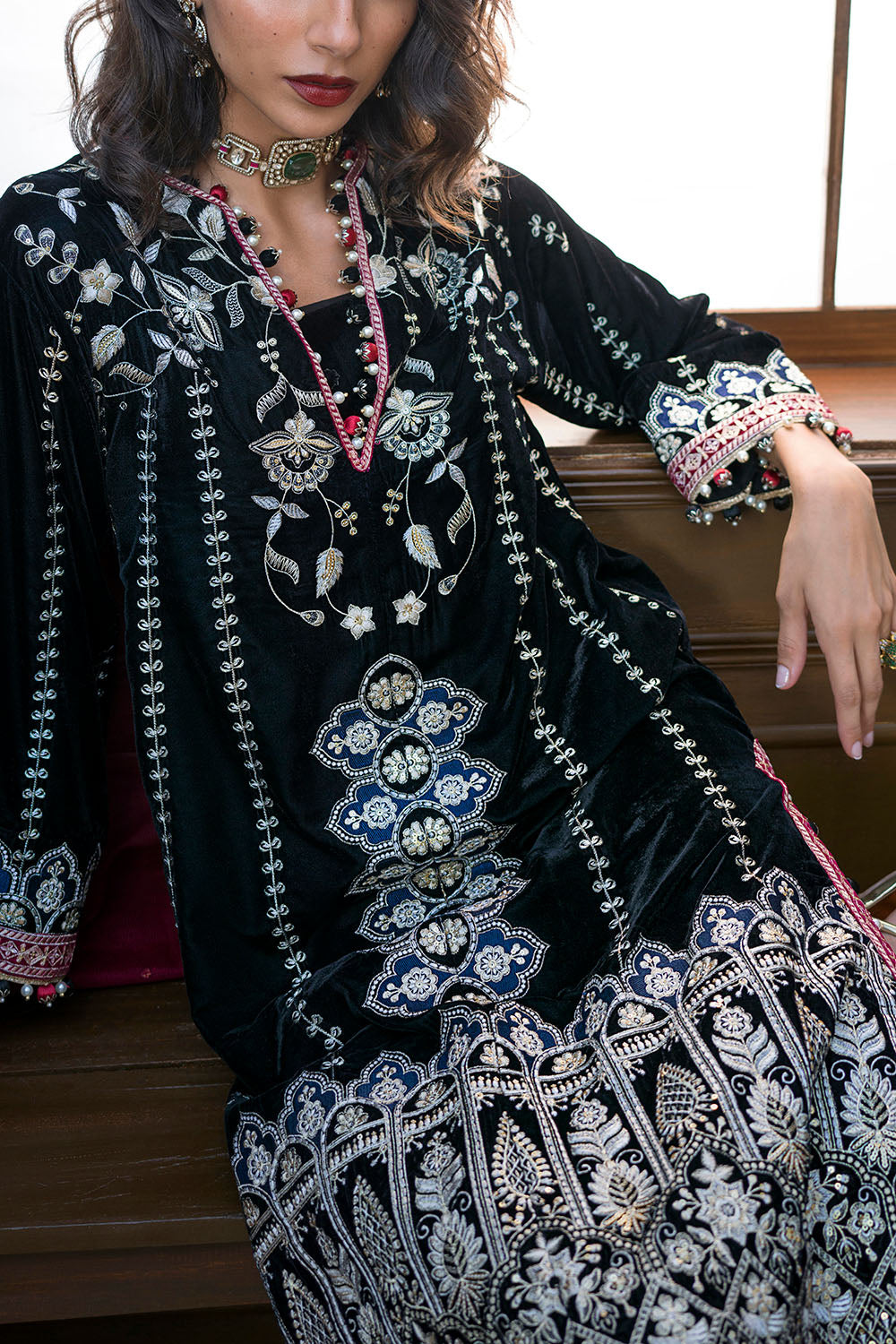 3 Piece Embroidered Suit