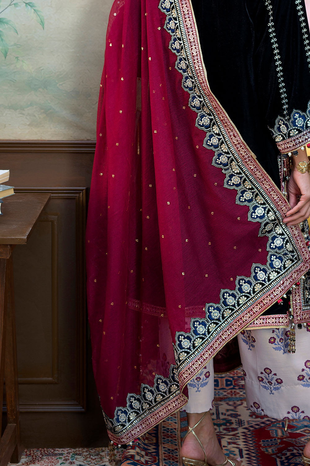 3 Piece Embroidered Suit
