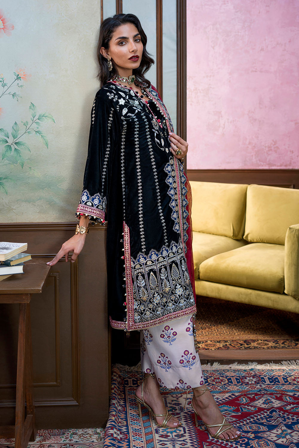 3 Piece Embroidered Suit