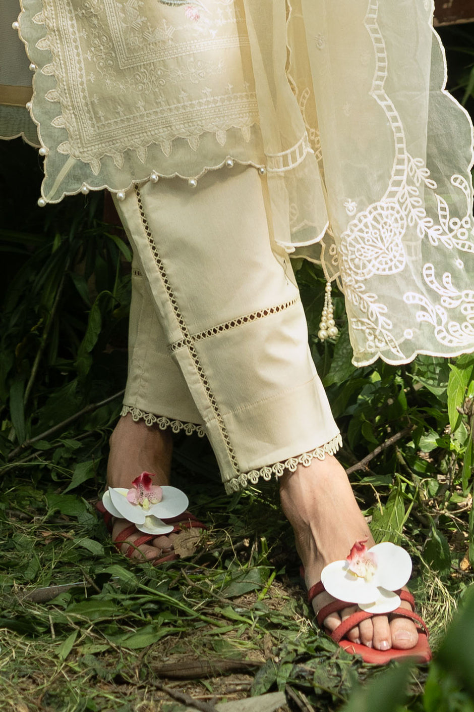 3 Piece Embroidered Lawn Suit and Embroidered Organza Dupatta