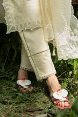 3 Piece Embroidered Lawn Suit and Embroidered Organza Dupatta