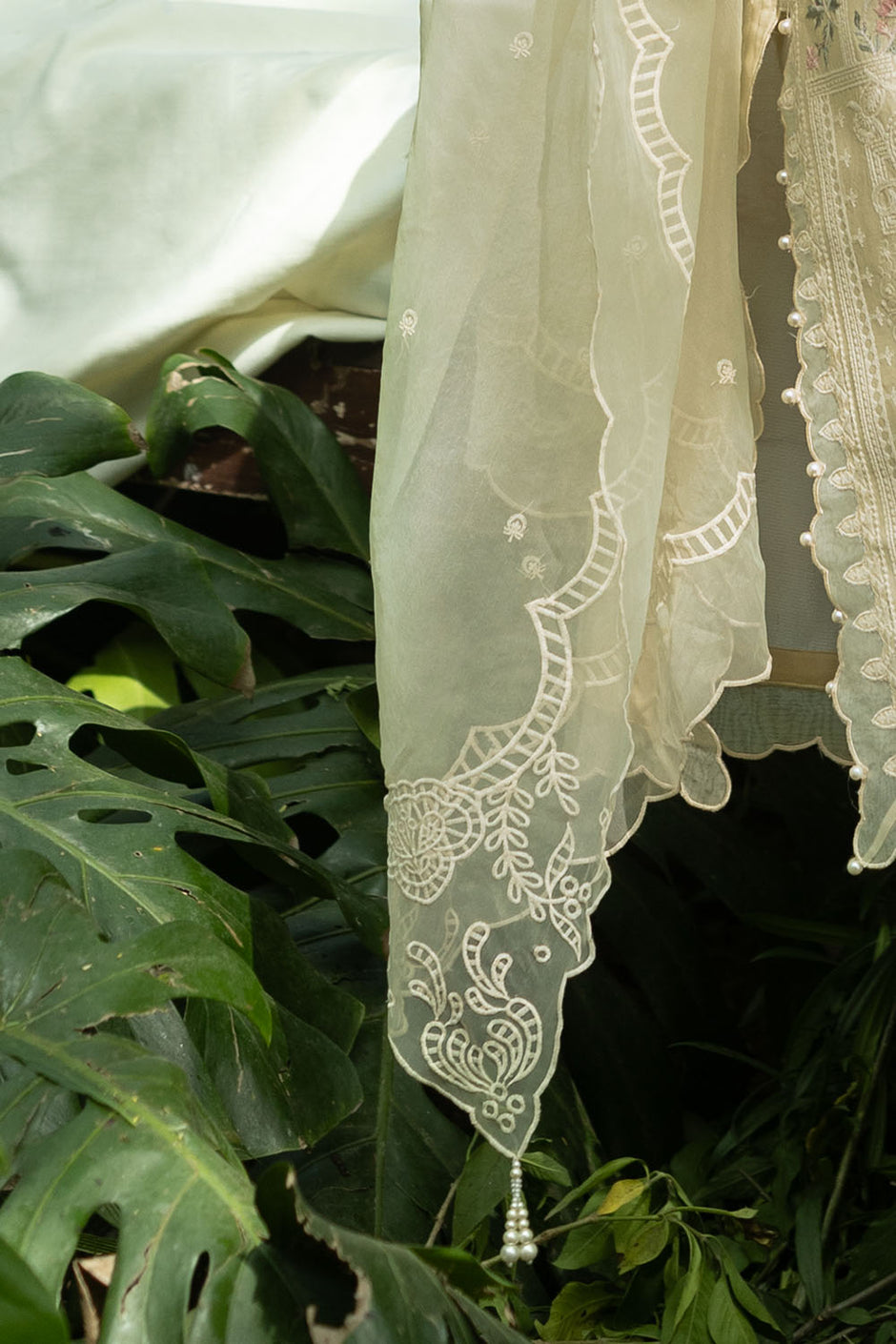 3 Piece Embroidered Lawn Suit and Embroidered Organza Dupatta