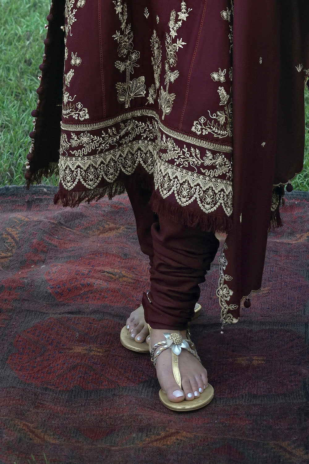 3 Piece Embroidered Pashmina Suit with Embroidered Pashmina Dupatta