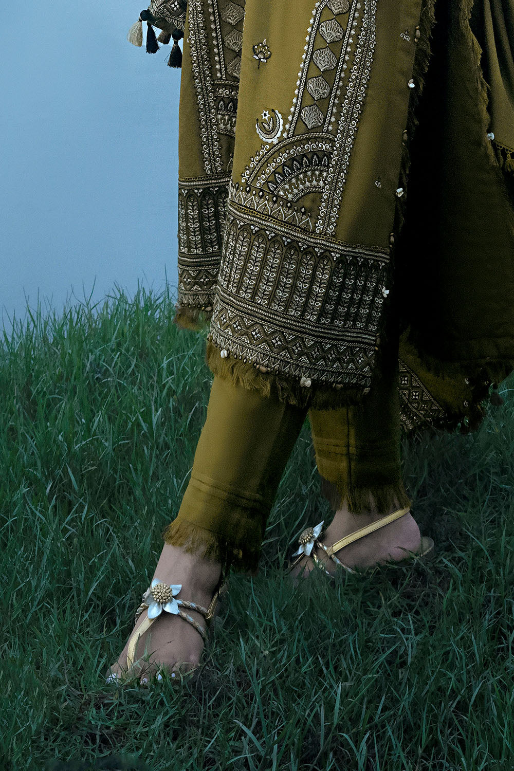 3 Piece Embroidered Pashmina Suit with Embroidered Pashmina Dupatta