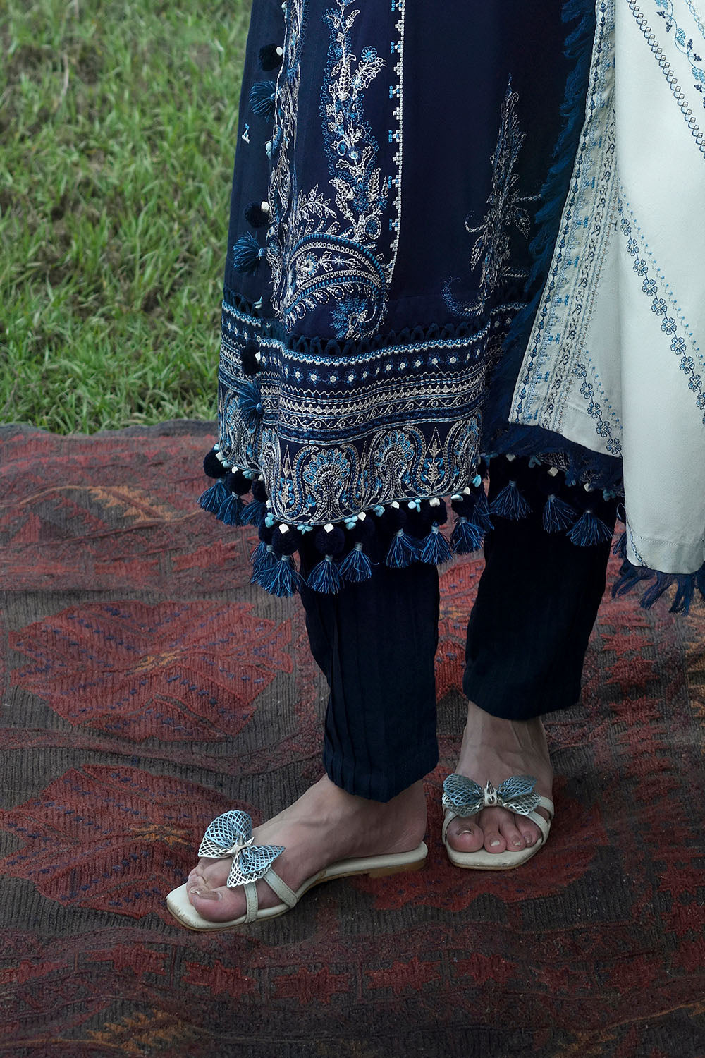 3 Piece Embroidered Pashmina Suit with Embroidered Pashmina Dupatta