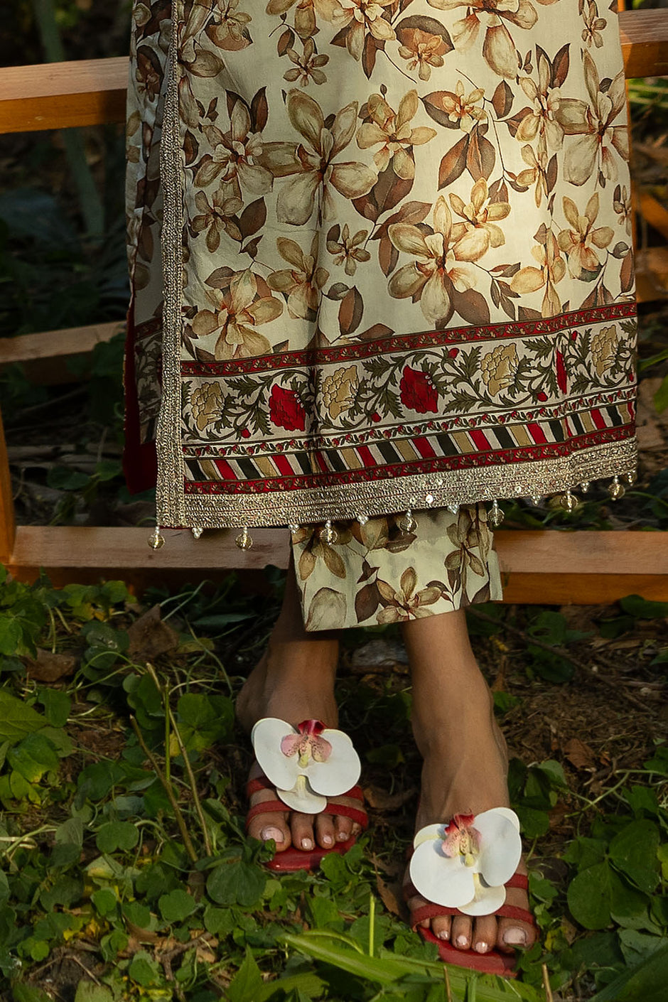 3 Piece Printed Lawn Suit with Embroidered Organza Details and Embroidered Printed Chiffon Dupatta