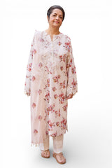 3 Piece Embroidered Printed Lawn Suit with Embroidered Denting Dupatta DN-62009
