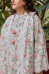 3 Piece Embroidered Printed Lawn Suit with Embroidered Denting Dupatta DN-62010