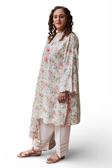 3 Piece Embroidered Printed Lawn Suit with Embroidered Denting Dupatta DN-62010