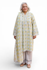 3 Piece Embroidered Printed Lawn Suit with Embroidered Denting Dupatta DN-62017