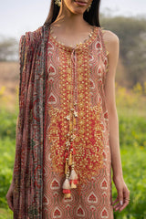 3 Piece Embroidered Printed Lawn Suit with Embroidered Neckline CL-52334