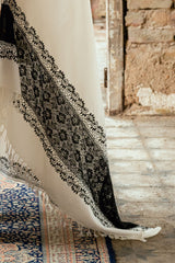 3 Piece Embroidered Lacquer Printed Pashmina Suit with Embroidered Khaddar Shirt and Trouser AP-52015