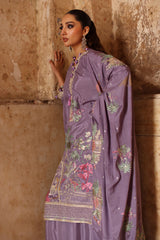 3 Piece Embroidered Raw Silk Suit with Dupatta SP-52055
