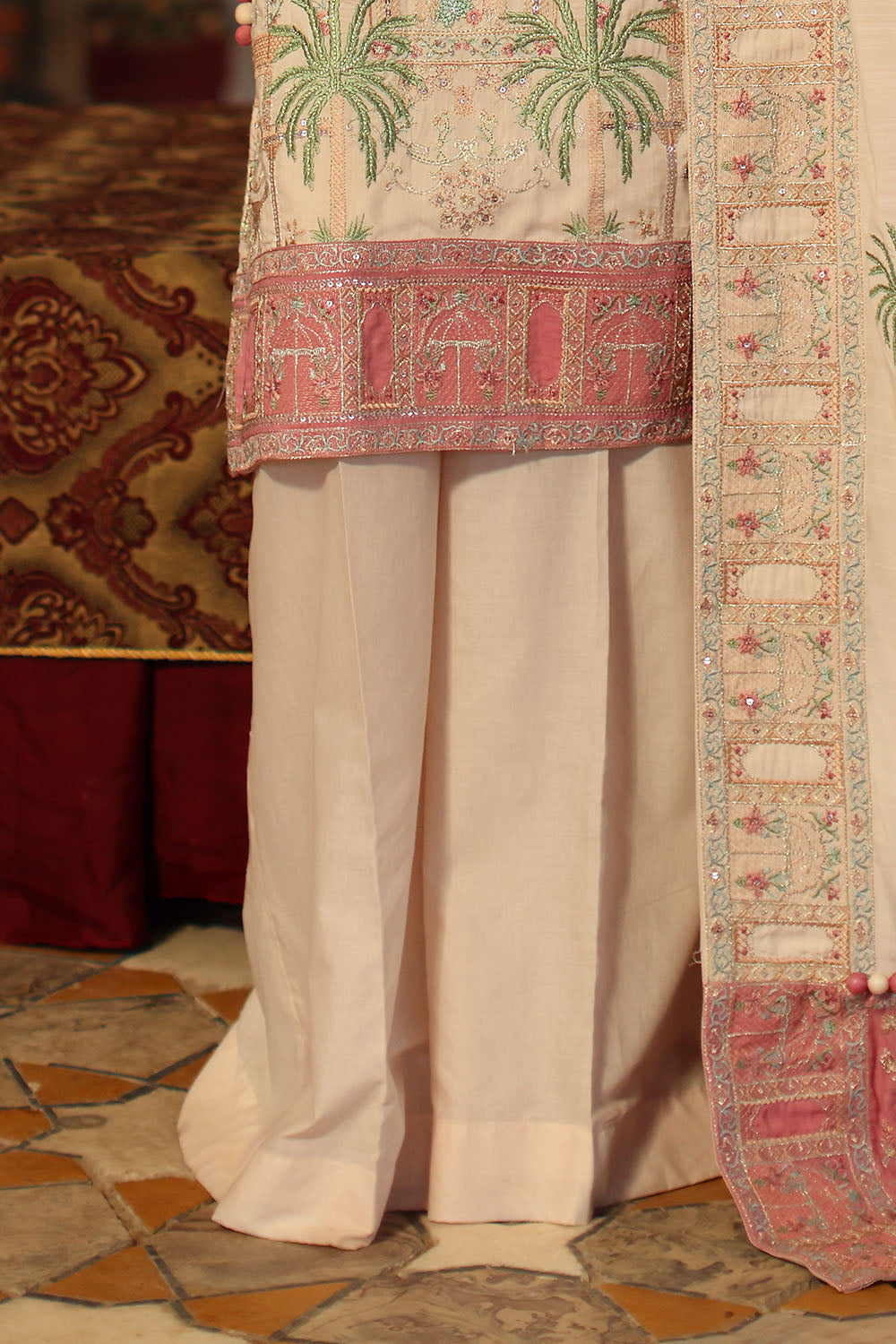 3 Piece Embroidered Raw Silk Suit with Dupatta SP-52056
