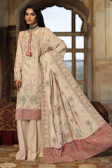 3 Piece Embroidered Raw Silk Suit with Dupatta SP-52056