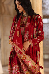 3 Piece Embroidered Raw Silk Suit with Dupatta SP-52058