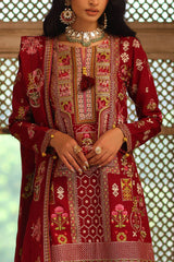 3 Piece Embroidered Raw Silk Suit with Dupatta SP-52058
