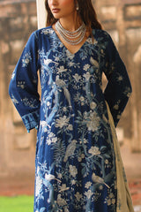 3 Piece Embroidered Raw Silk Suit with Side Panels and Dupatta SP-52060