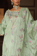 3 Piece Embroidered Raw Silk Suit with Dupatta SP-52061