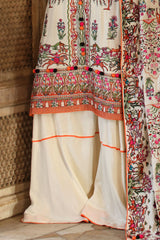 3 Piece Embroidered Raw Silk Suit with Dupatta SP-52063