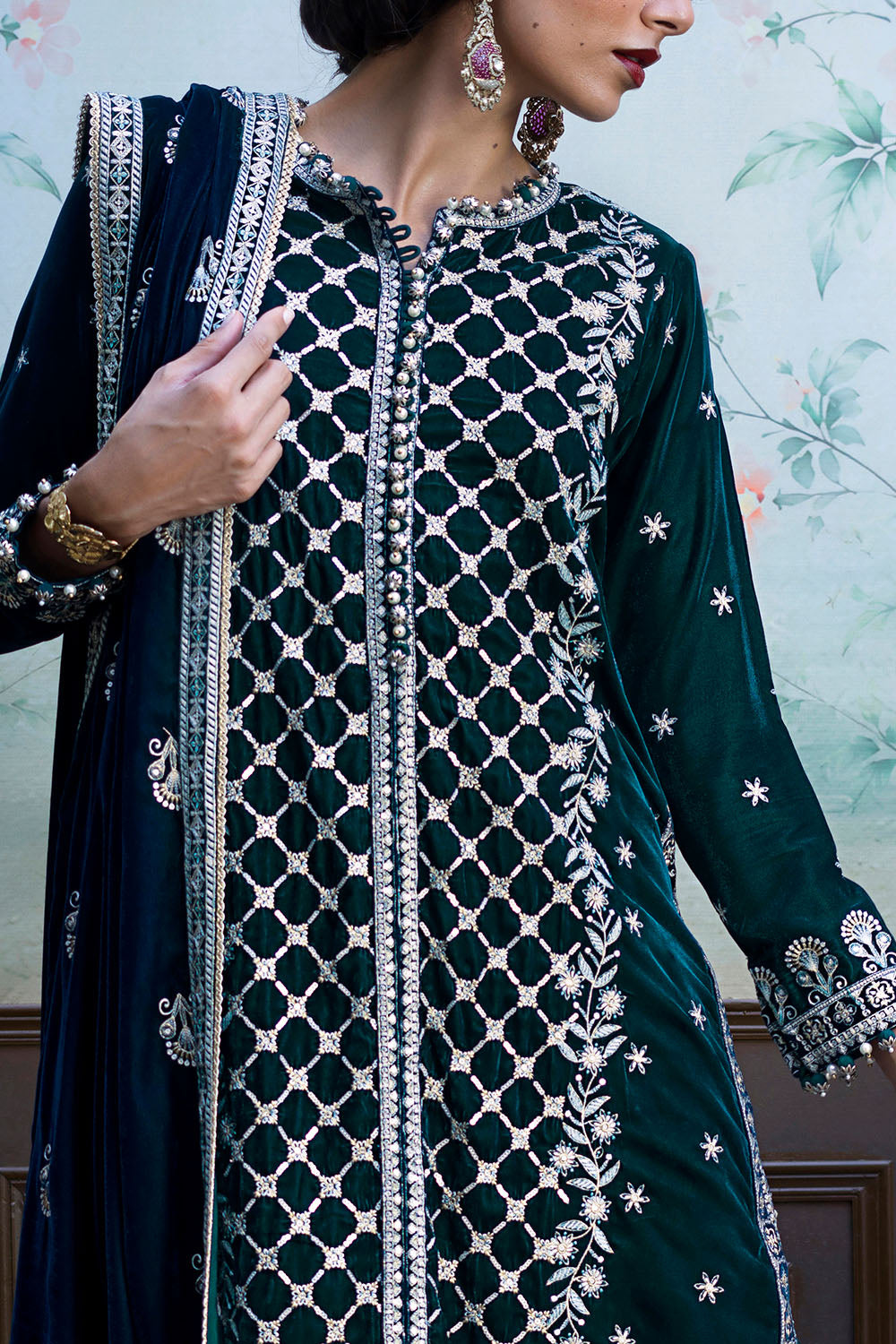 3 Piece Embroidered Suit