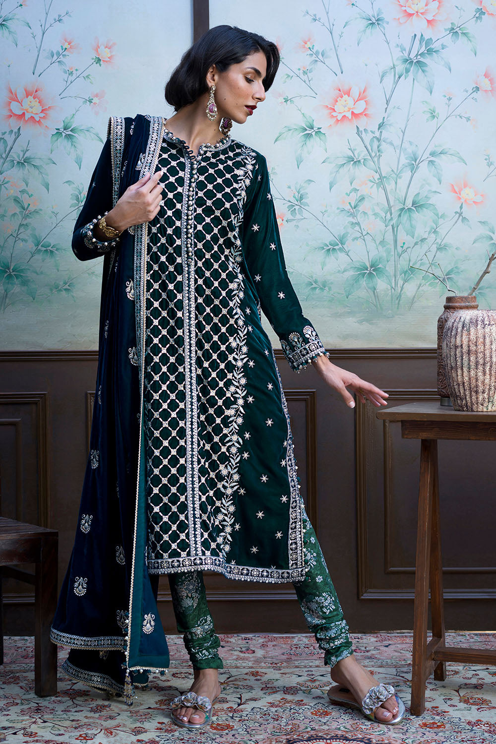 3 Piece Embroidered Suit
