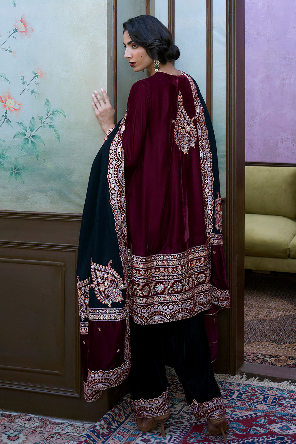 3 Piece Embroidered Suit