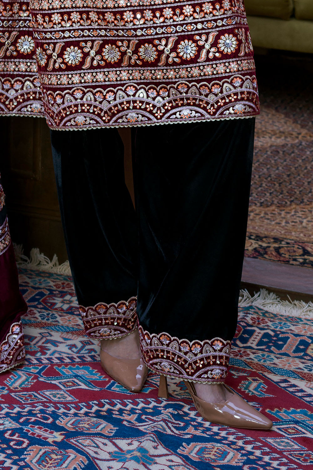 3 Piece Embroidered Suit