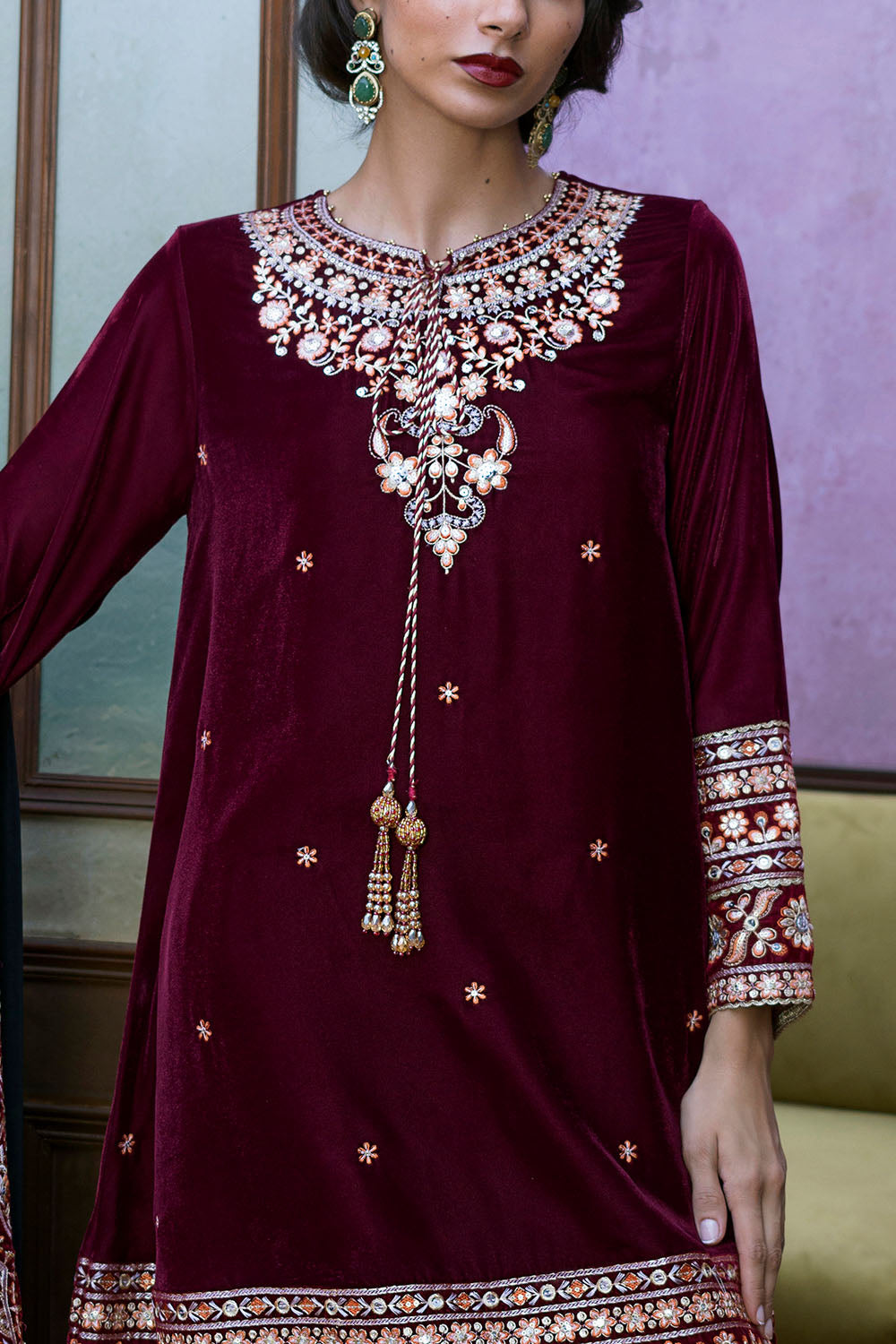 3 Piece Embroidered Suit