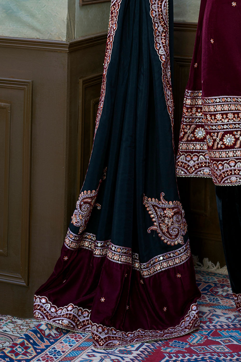 3 Piece Embroidered Suit