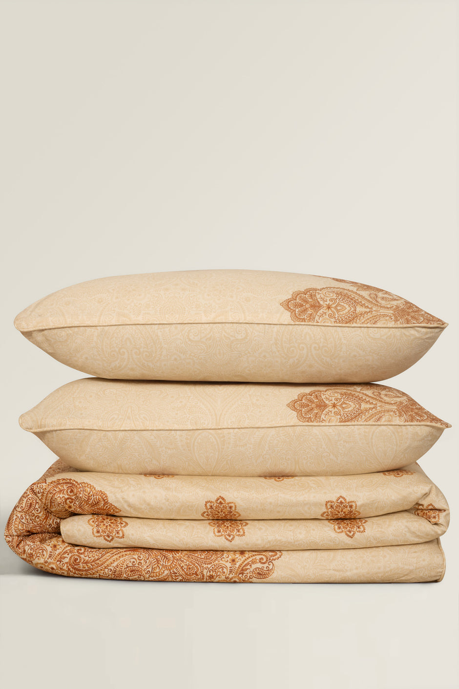 Ethnic Gold T-300 Quilt Cover Set