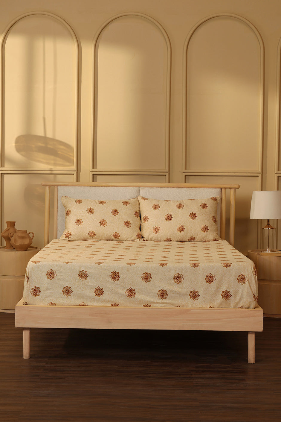 Ethnic Gold T-300 Bed Sheet Set