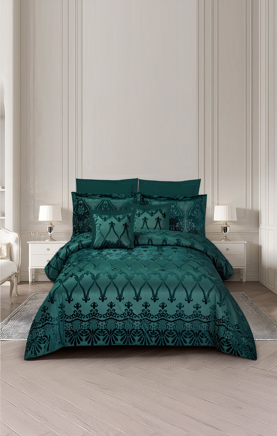 Ever Green Chenille Comforter Set