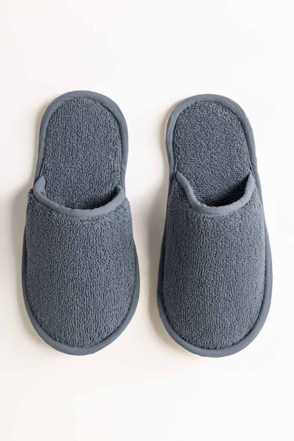 Flint Blue Terry Slippers