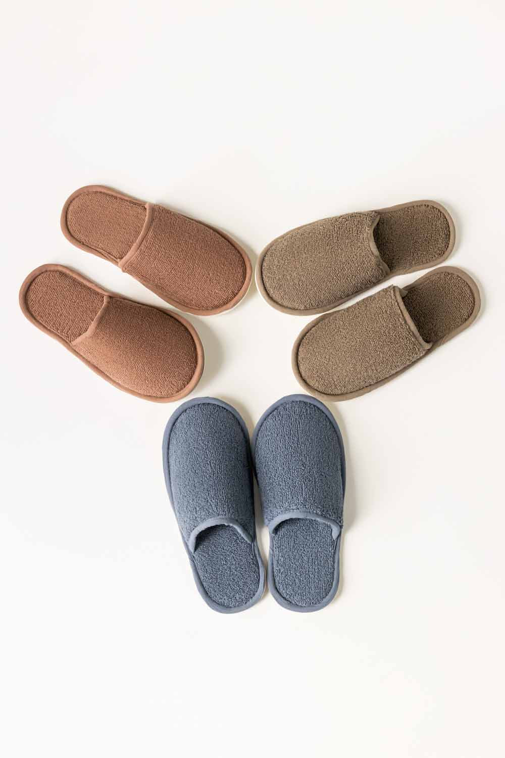 Flint Blue Terry Slippers