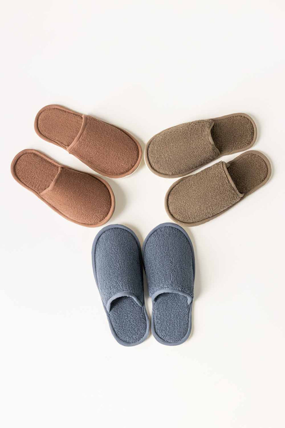 Flint Blue Terry Slippers